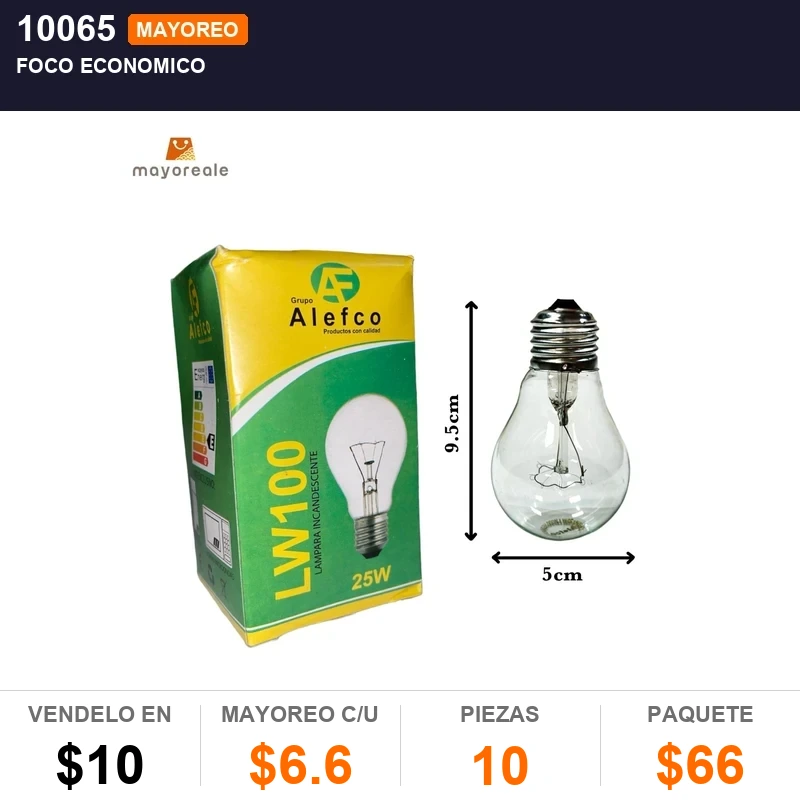 Foco economico - Pack x10