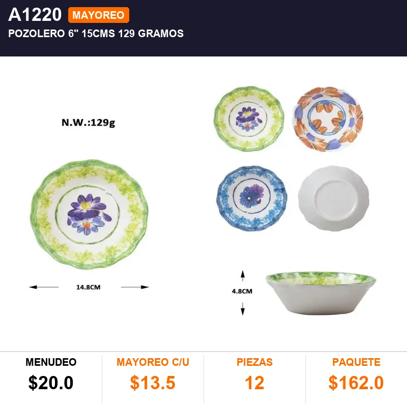 Pozolero 6" 15cms 129 gramos - Pack x12