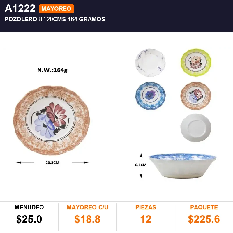 Pozolero 8" 20cms 164 gramos - Pack x12