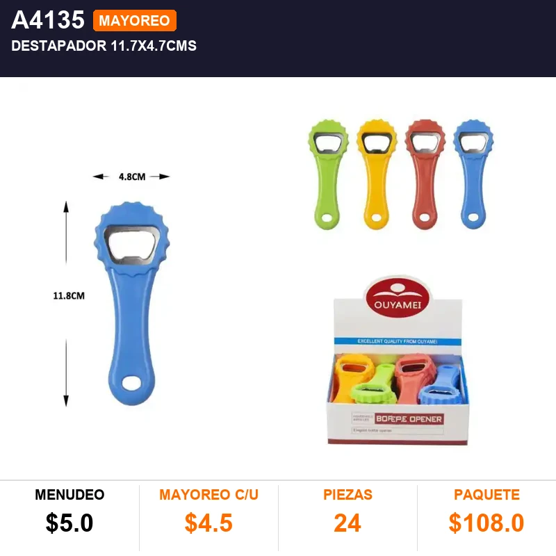 Destapador 11.7x4.7cms - Pack x24