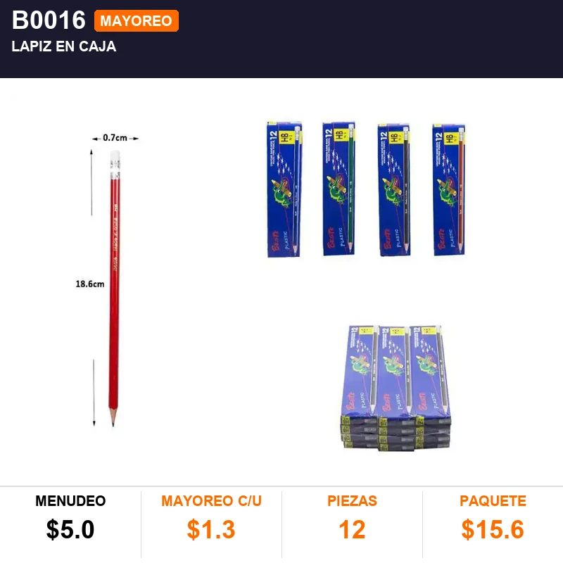 Lapiz en caja - Pack x12