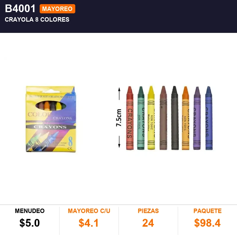 Crayola 8 colores - Pack x24