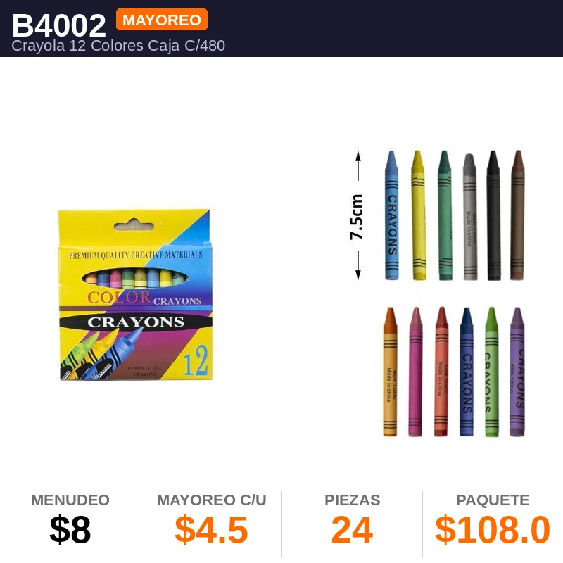 Crayola 12 Colores - Pack x24
