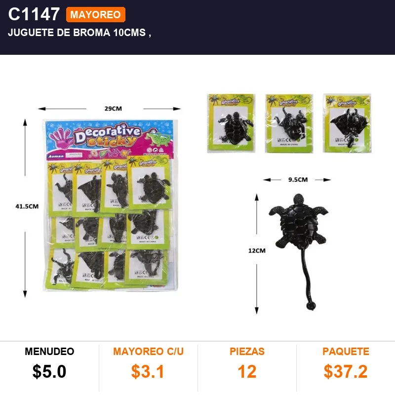 Juguete de broma 10cms , - Pack x12