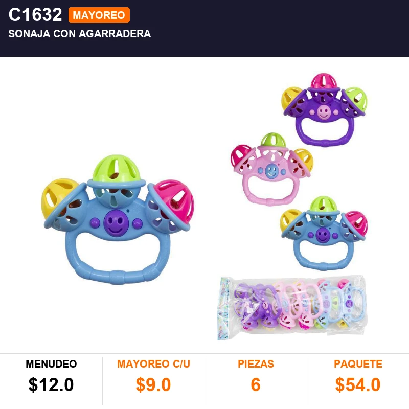 Sonaja con agarradera - Pack x6