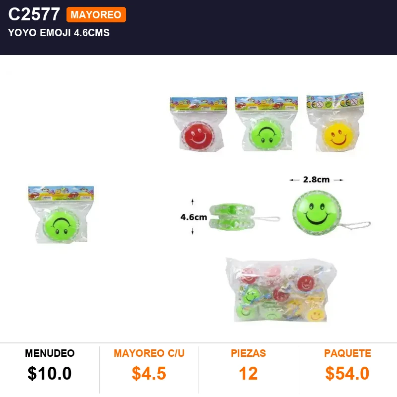 Yoyo emoji 4.6cms - Pack x12