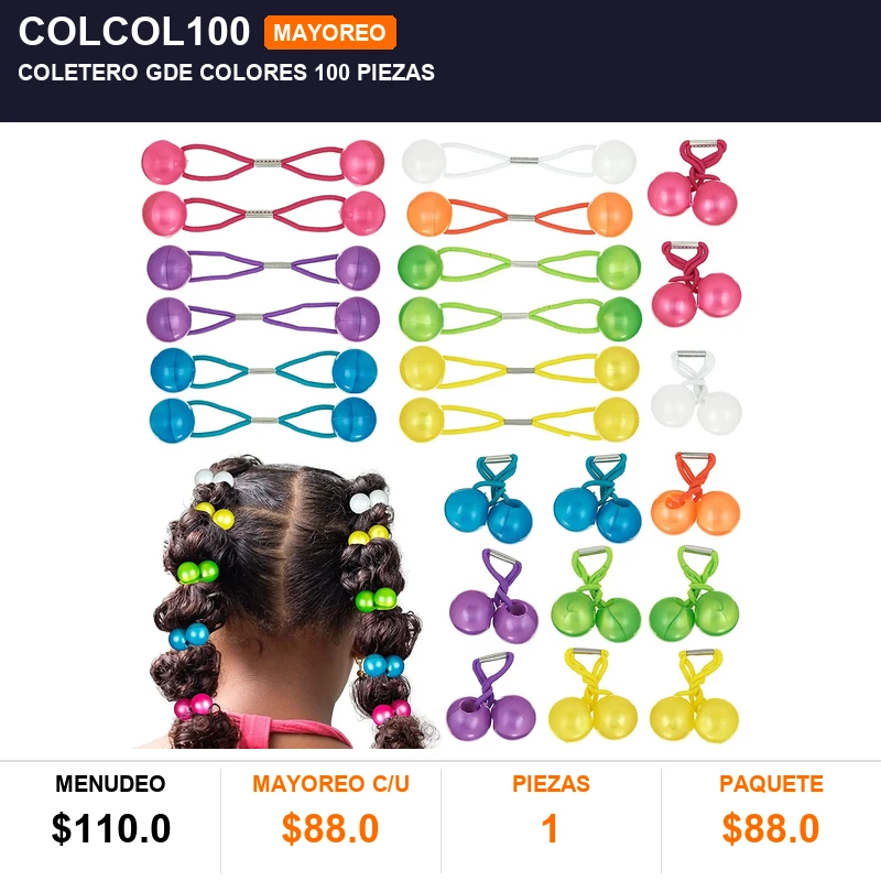 Coletero gde colores 100 piezas - Pack x1