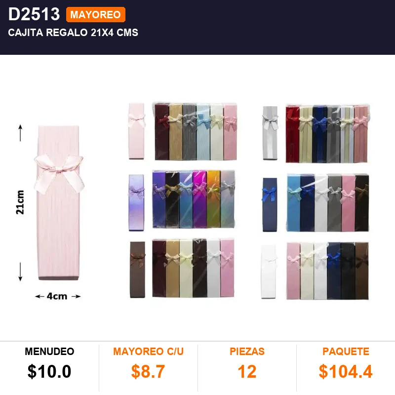 Cajita regalo 21x4 cms - Pack x12