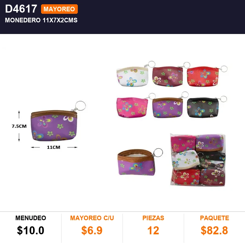 Monedero 11x7x2cms - Pack x12