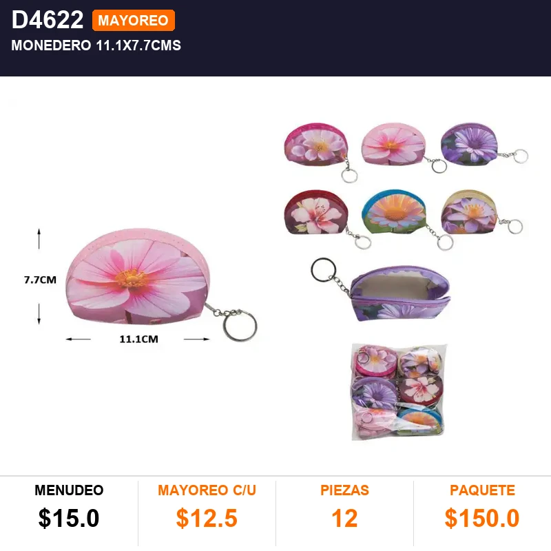 Monedero 11.1x7.7cms - Pack x12