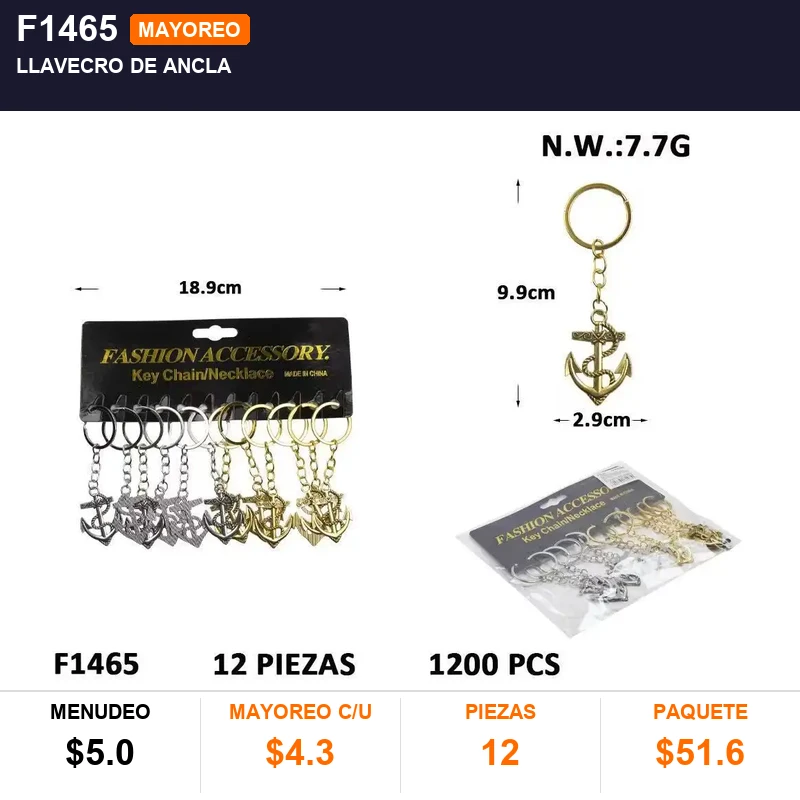 Llavecro de ancla - Pack x12