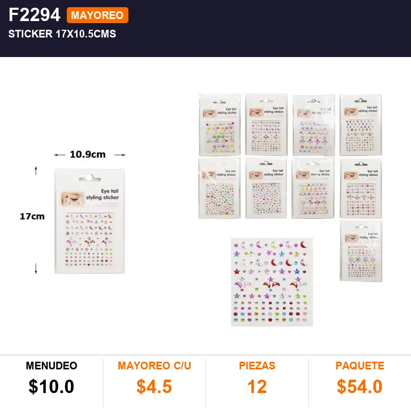 Sticker 17x10.5cms - Pack x12