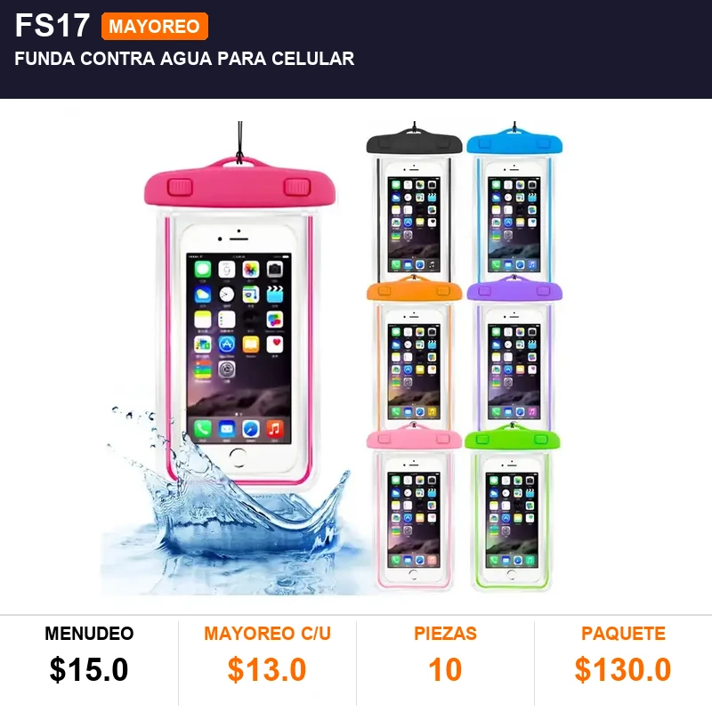 Funda contra agua para celular - Pack x10