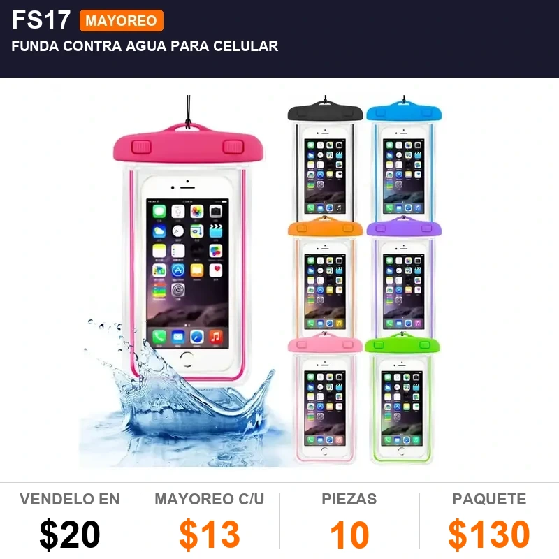 Funda contra agua para celular - Pack x10