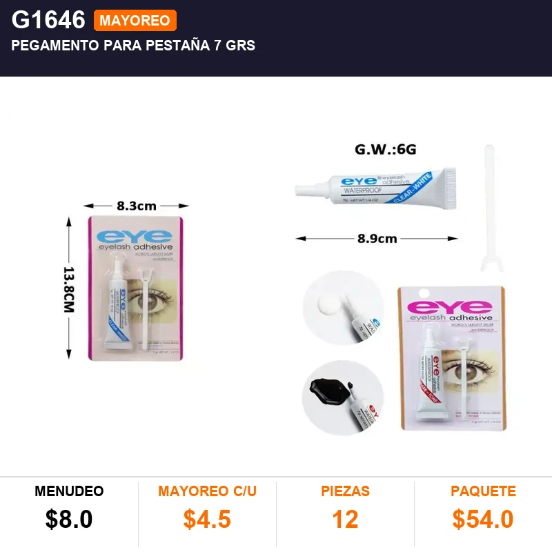 Pegamento para pestaña 7 grs - Pack x12