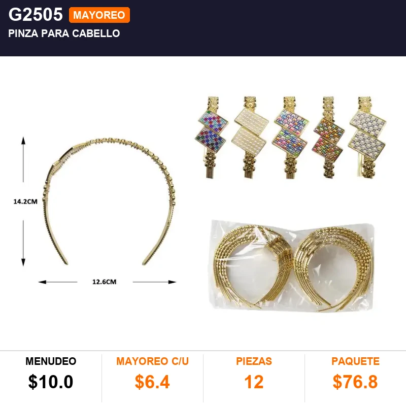 Pinza para cabello - Pack x12