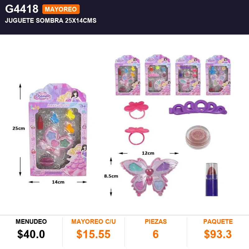 Juguete sombra 25x14cms - Pack x6