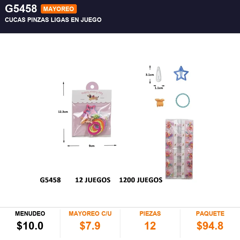 Cucas Pinzas Ligas En Juego - Pack x12