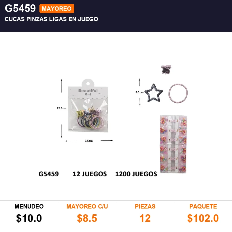 Cucas Pinzas Ligas En Juego - Pack x12