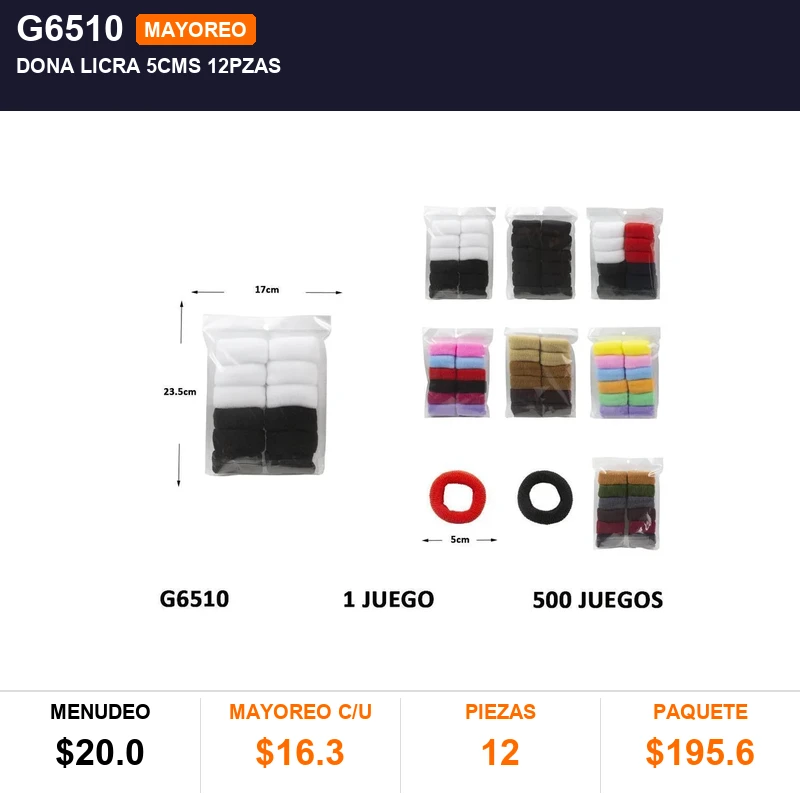 Dona Licra 5Cms 12Pzas - Pack x12