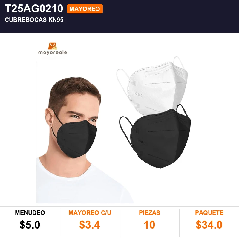 Cubrebocas kn95 - Pack x10