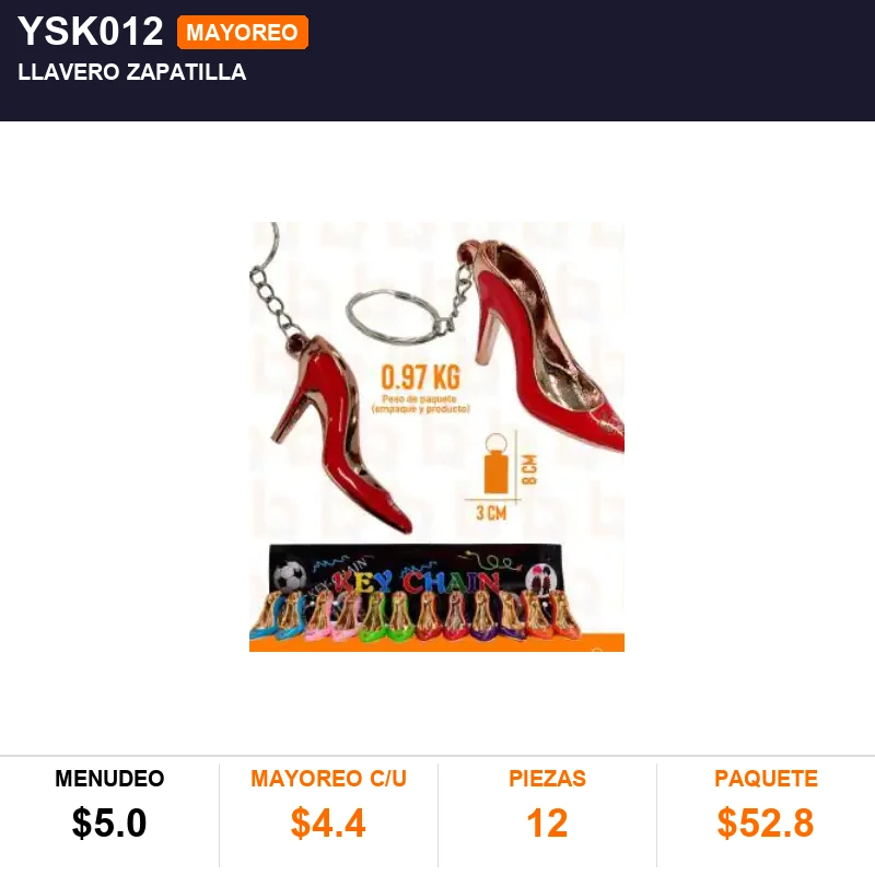 Llavero zapatilla - Pack x12