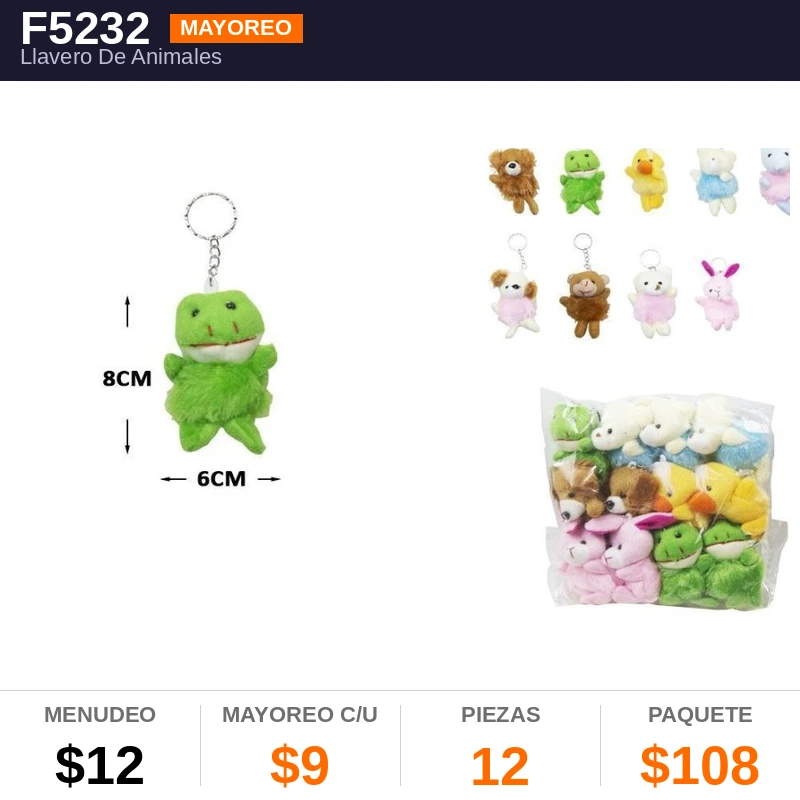 Llavero De Animales - Pack x12