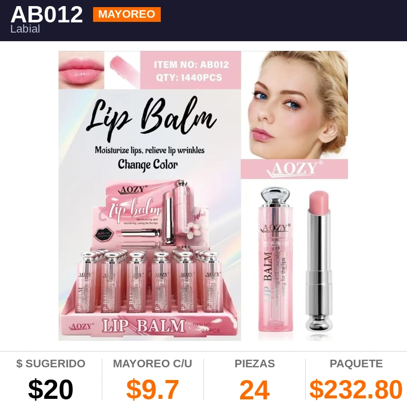 Balsamo Labial Estilo - Pack x24