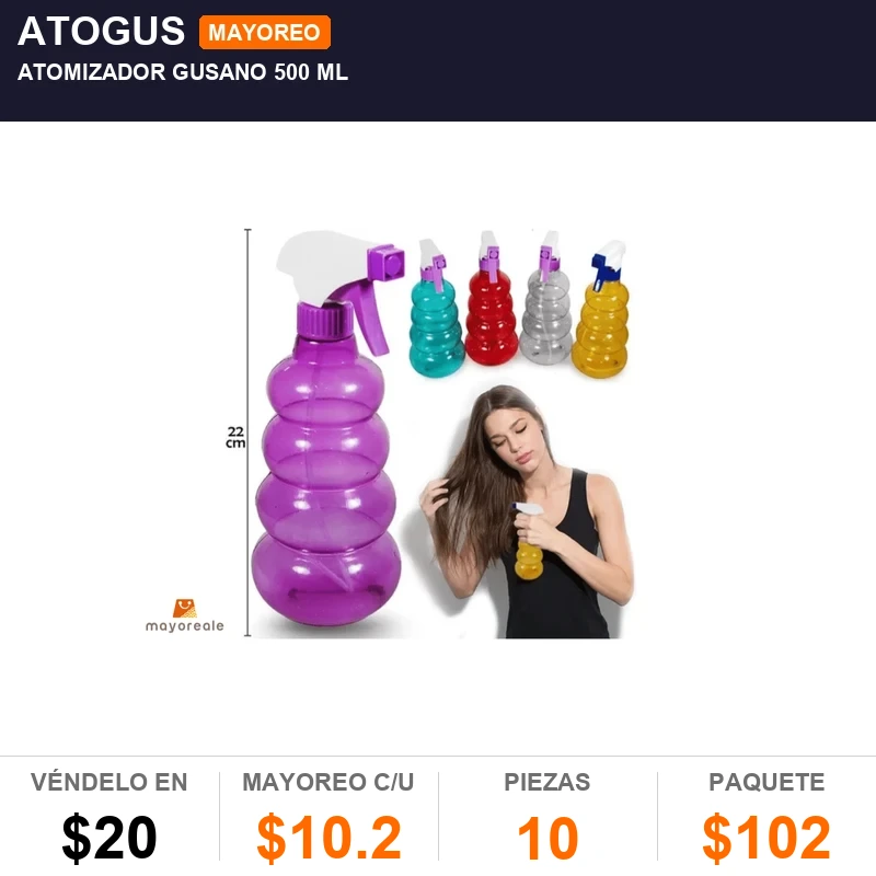 Atomizador gusano 500 ml - Pack x10