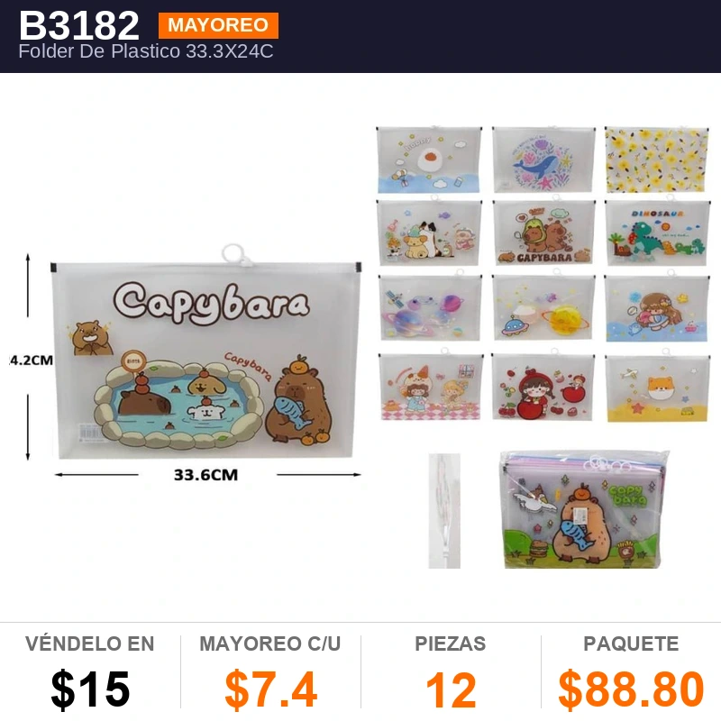 Folder De Plastico 33.3X24Cms - Pack x12