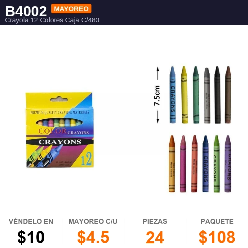 Crayola 12 Colores - Pack x24