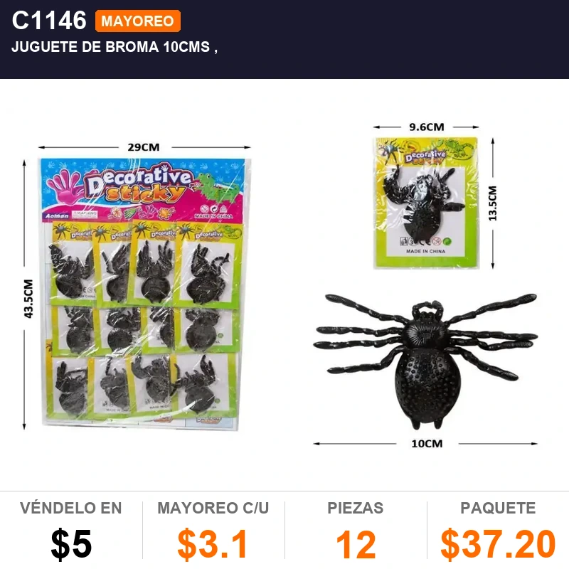 Juguete de broma 10cms , - Pack x12