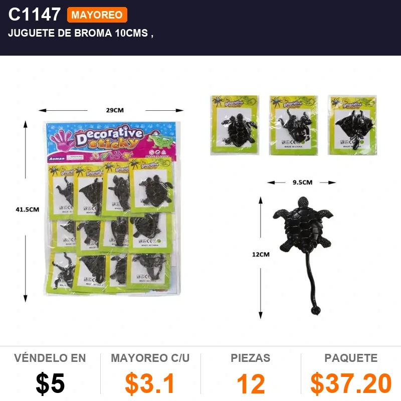 Juguete de broma 10cms , - Pack x12