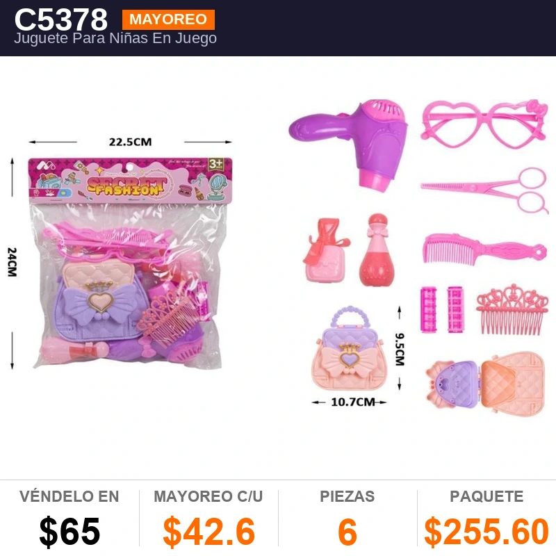 Juguete Para NiñAs En Juego 24X22.5cms - Pack x6