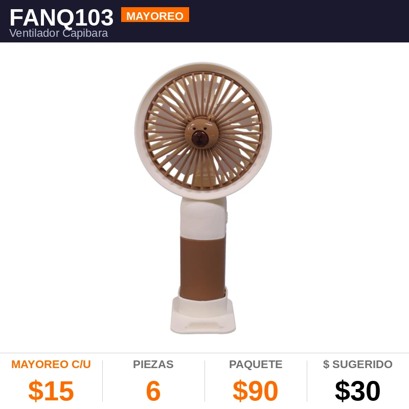 Ventilador Capibara - Pack x6