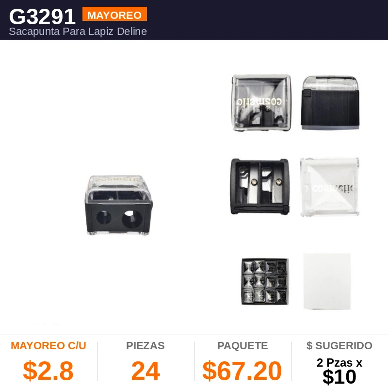 Sacapunta Para Lapiz Delineador - Pack x24