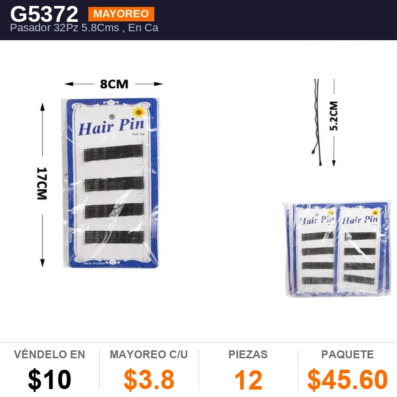 Pasador 32Pz 5.8Cms - Pack x12