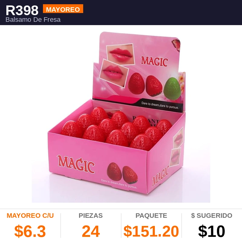Balsamo De Fresa - Pack x24