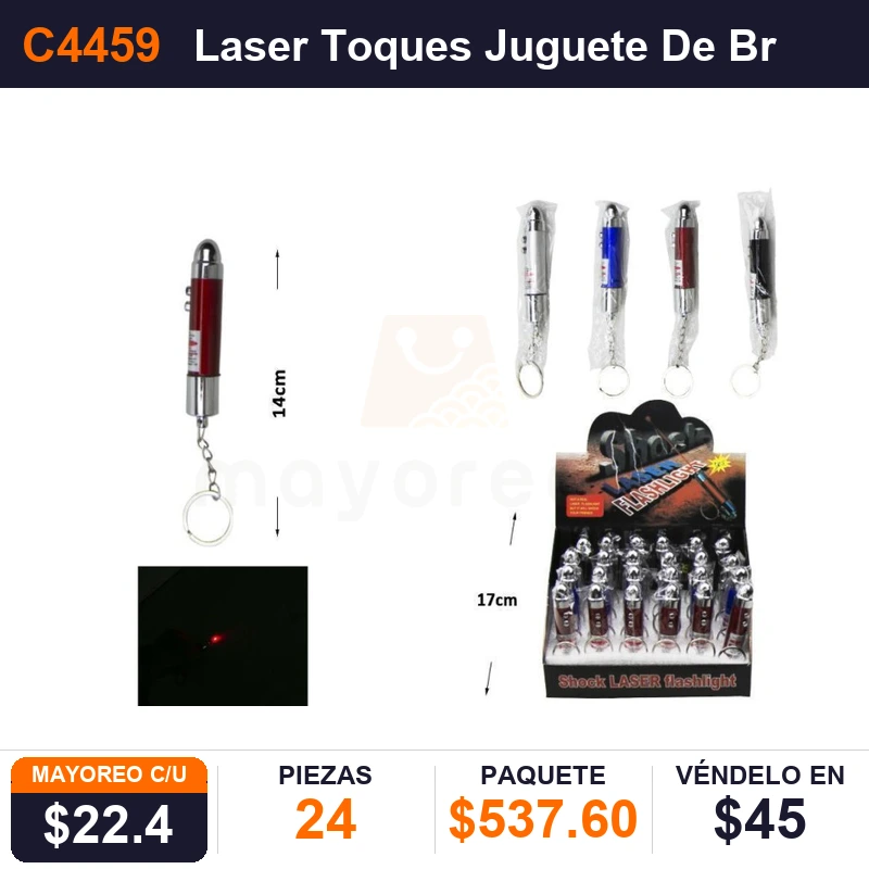 Laser Toques Juguete De Broma 8Cms - Pack x24