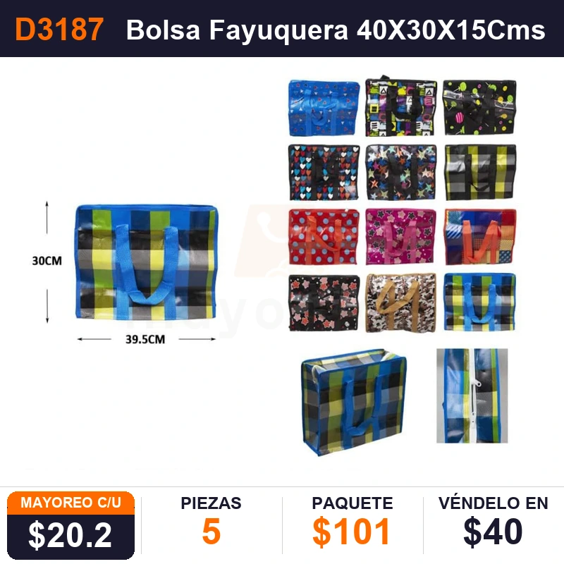 Bolsa Fayuquera 40X30X15Cms - Pack x5