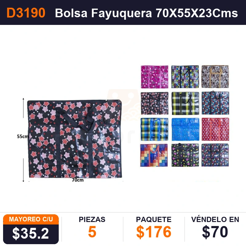 Bolsa Fayuquera 70X55X23Cms - Pack x5