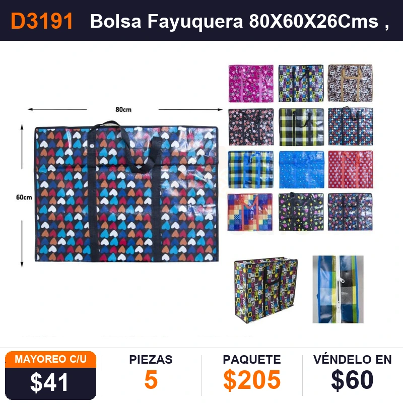 Bolsa Fayuquera 80X60X26Cms - Pack x5