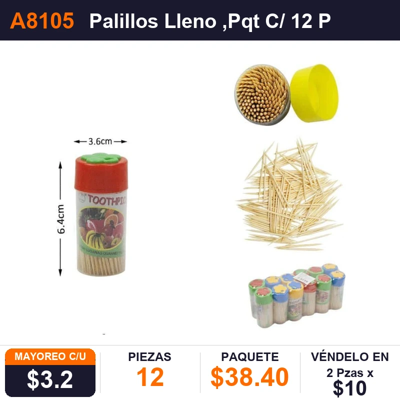 Palillos Lleno - Pack x12