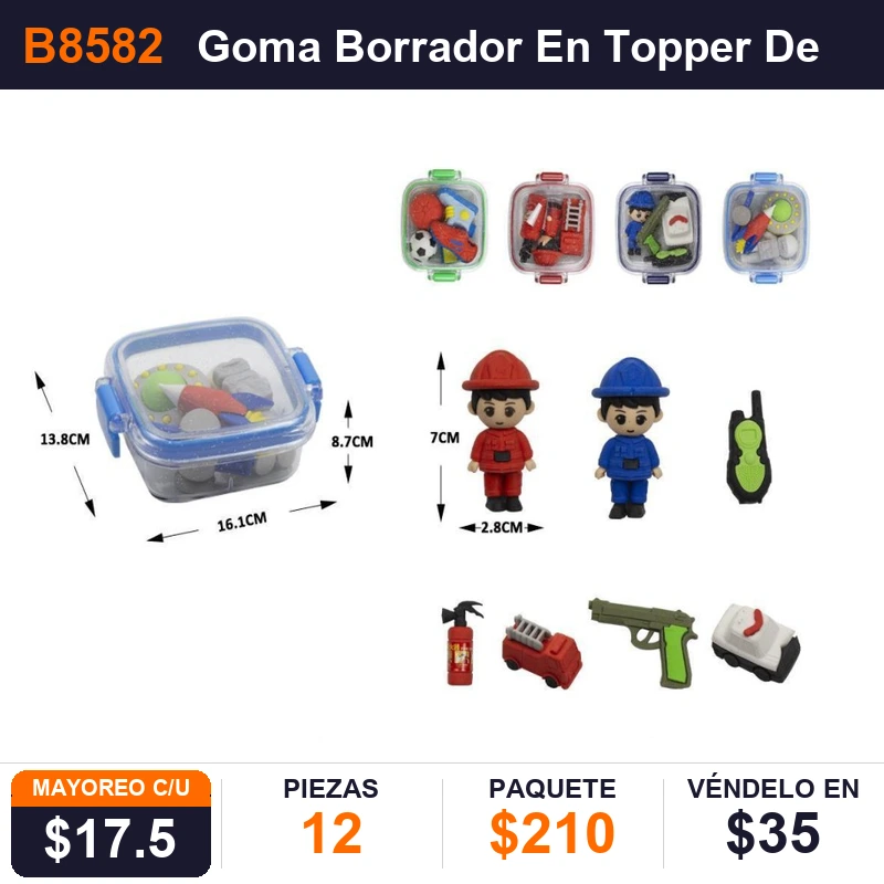 Goma Borrador En Topper - Pack x12