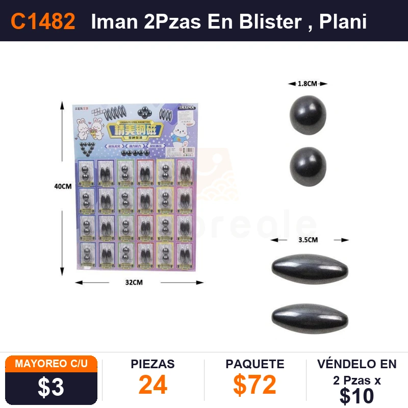 Iman 2Pzas En Blister - Pack x24