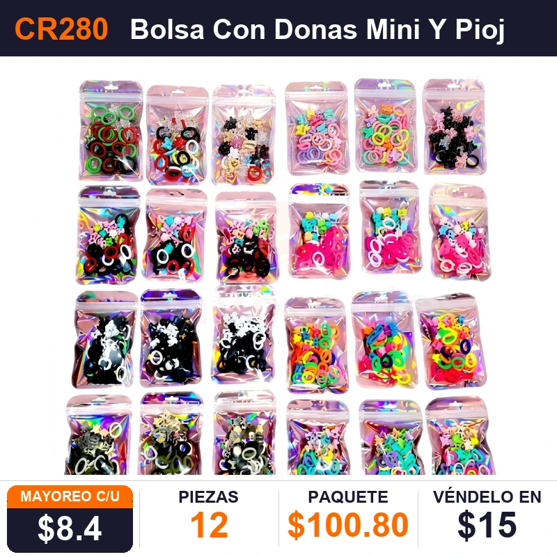 Bolsa Con Donas Mini Y Piojito - Pack x12