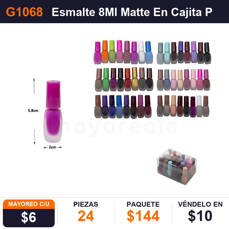 Esmalte 8Ml Matte - Pack x24