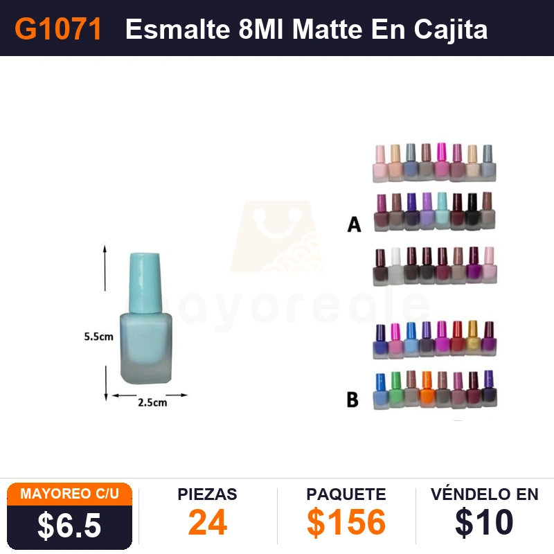 Esmalte 8Ml Matte - Pack x24
