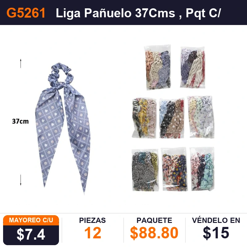 Liga Pañuelo 37Cms - Pack x12