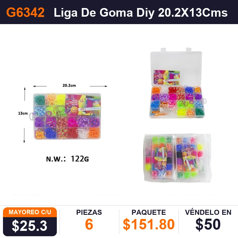 Liga De Goma Diy 20.2X13Cms - Pack x6